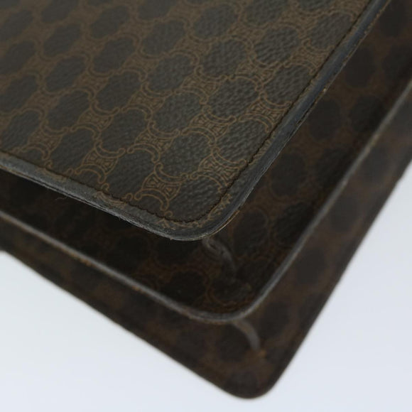 CELINE Macadam Canvas Hand Bag PVC Brown Auth 69272