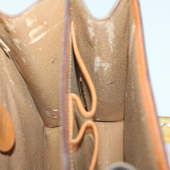 CELINE Macadam Canvas Hand Bag PVC Brown Auth 69272