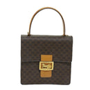 CELINE Macadam Canvas Hand Bag PVC Brown Auth 69272-13