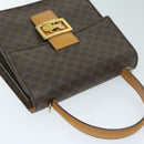 CELINE Macadam Canvas Hand Bag PVC Brown Auth 69272-6