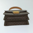 CELINE Macadam Canvas Hand Bag PVC Brown Auth 69272-5
