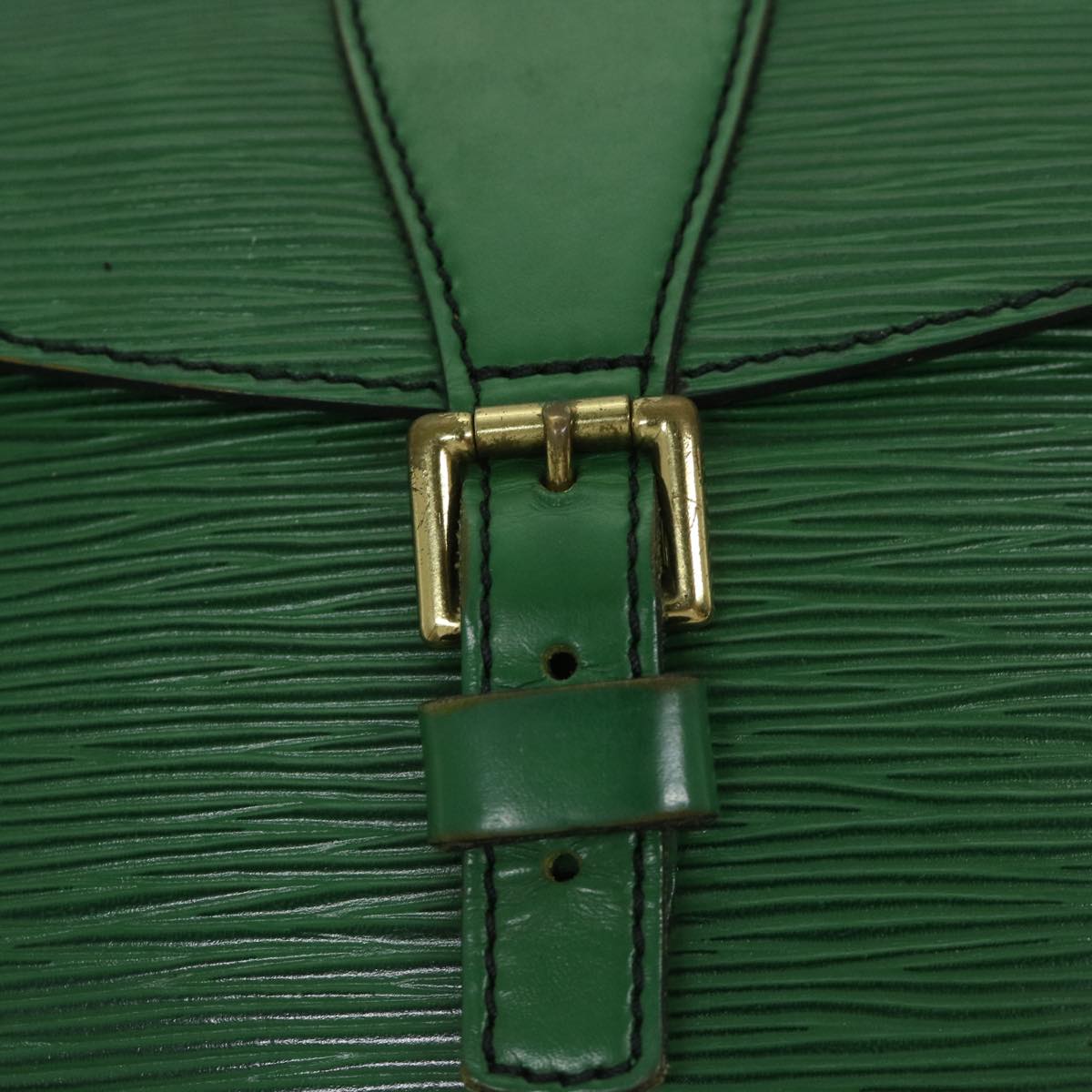 LOUIS VUITTON Epi Jeune Fille MM Shoulder Bag Green M52154 LV Auth 69277