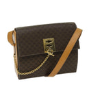 CELINE Macadam Canvas Shoulder Bag PVC Brown Auth 69278-1