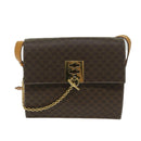 CELINE Macadam Canvas Shoulder Bag PVC Brown Auth 69278-13