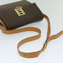 CELINE Macadam Canvas Umhängetasche PVC Braun Auth 69278-7