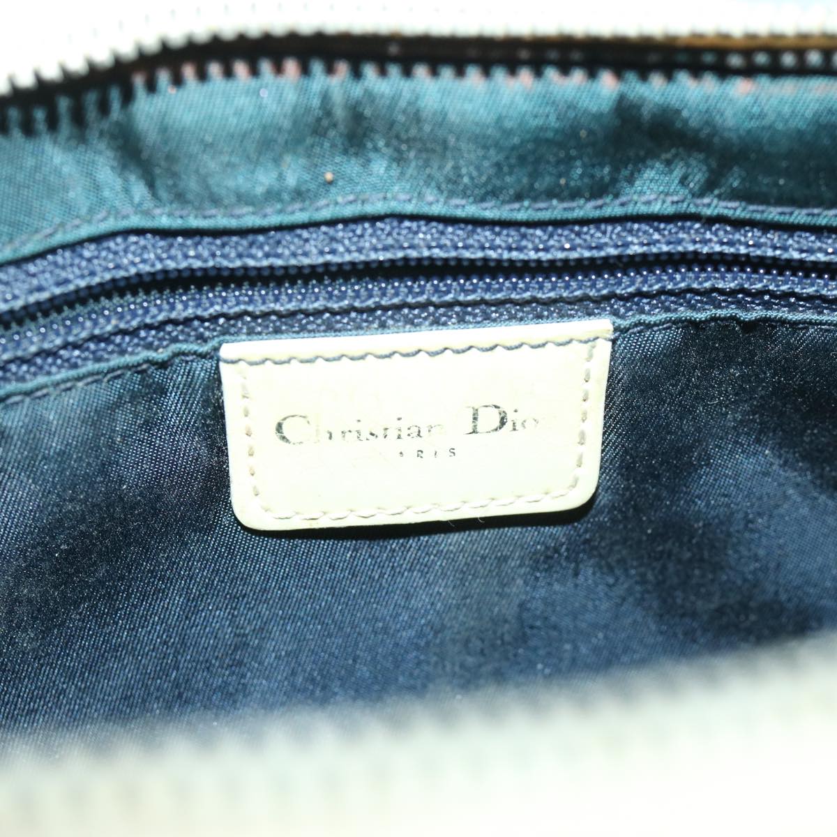 Christian Dior Montaigne Shoulder Bag Denim Navy Auth 69287