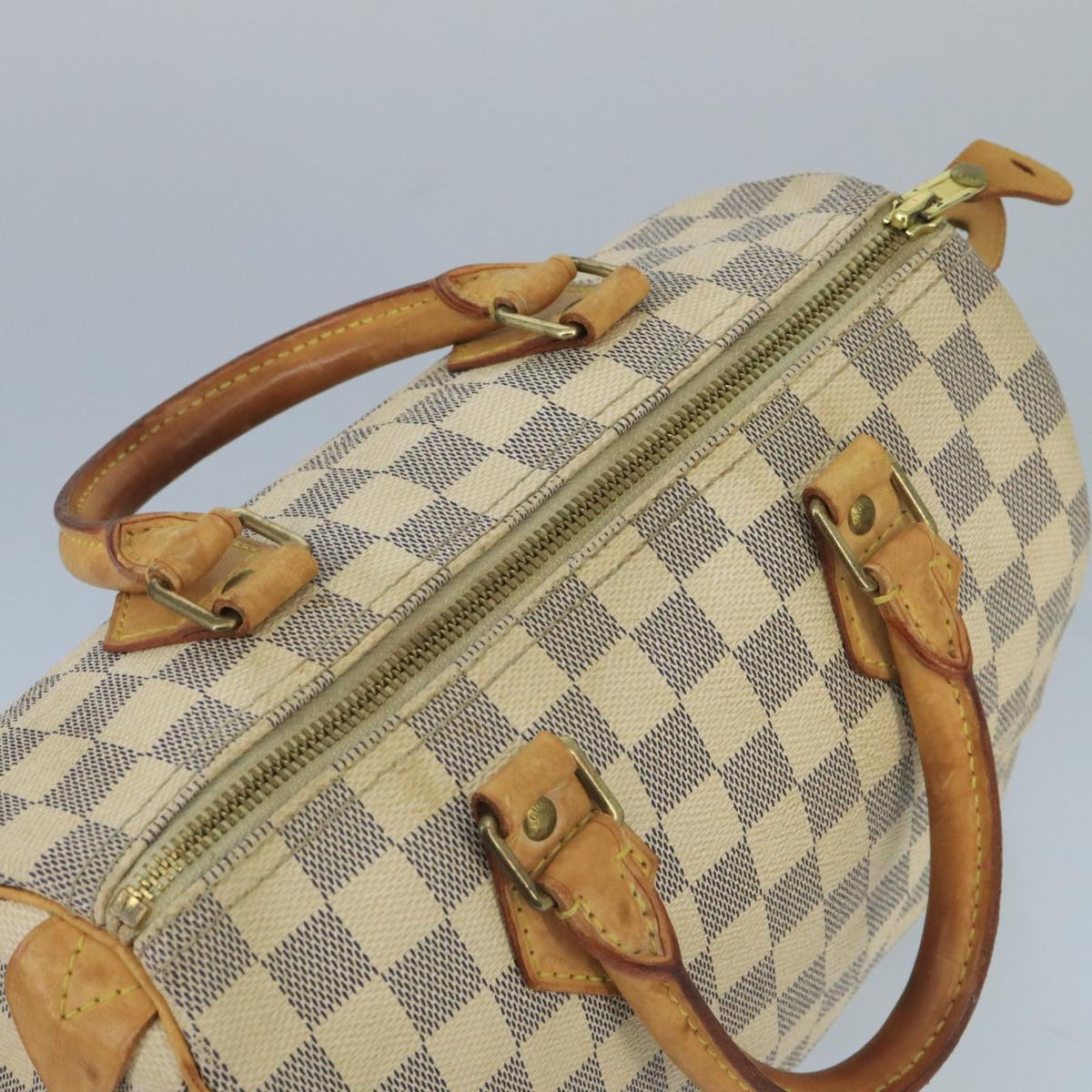 LOUIS VUITTON Damier Azur Speedy 25 Hand Bag N41534 LV Auth 69312