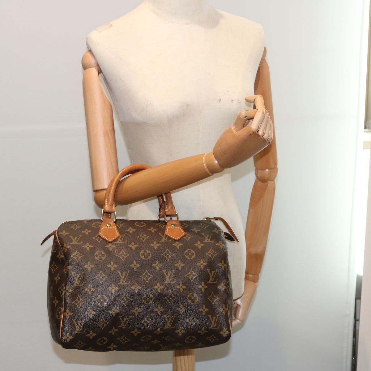 LOUIS VUITTON Monogram Speedy 30 Hand Bag M41526 LV Auth 69314