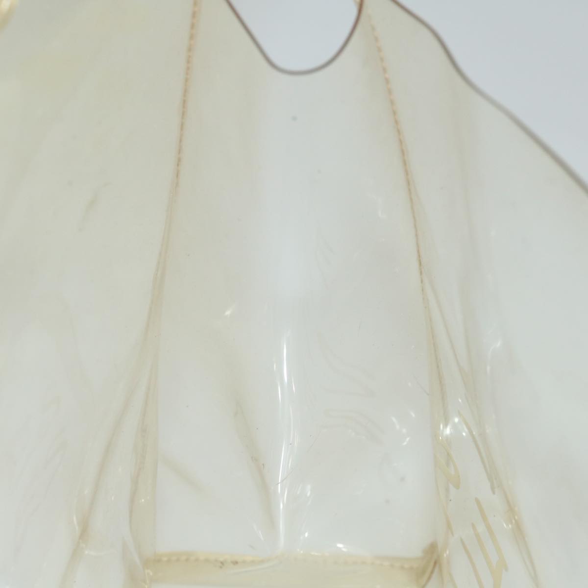 HERMES Vinyl Kelly Hand Bag Vinyl Clear Auth 69325