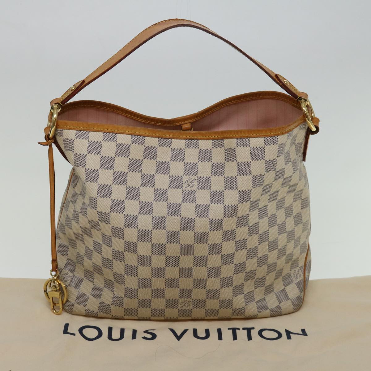 LOUIS VUITTON Damier Azur Delightful PM Shoulder Bag N41447 LV Auth 69328