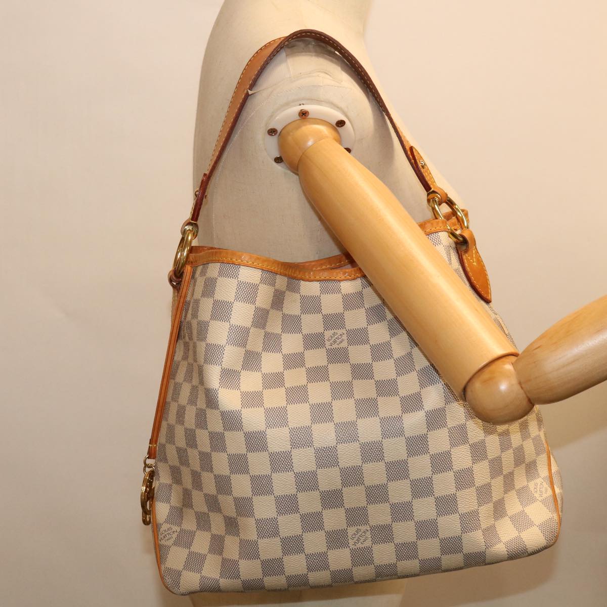 LOUIS VUITTON Damier Azur Delightful PM Shoulder Bag N41447 LV Auth 69328