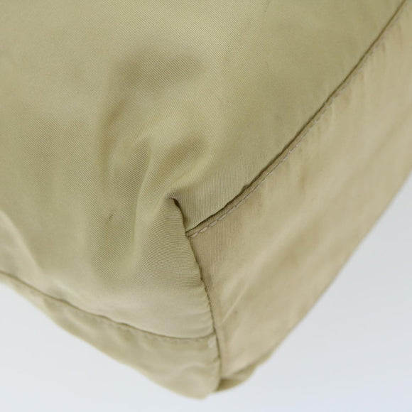 PRADA Shoulder Bag Nylon Cream Auth 69347