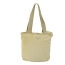 PRADA Shoulder Bag Nylon Cream Auth 69347-13