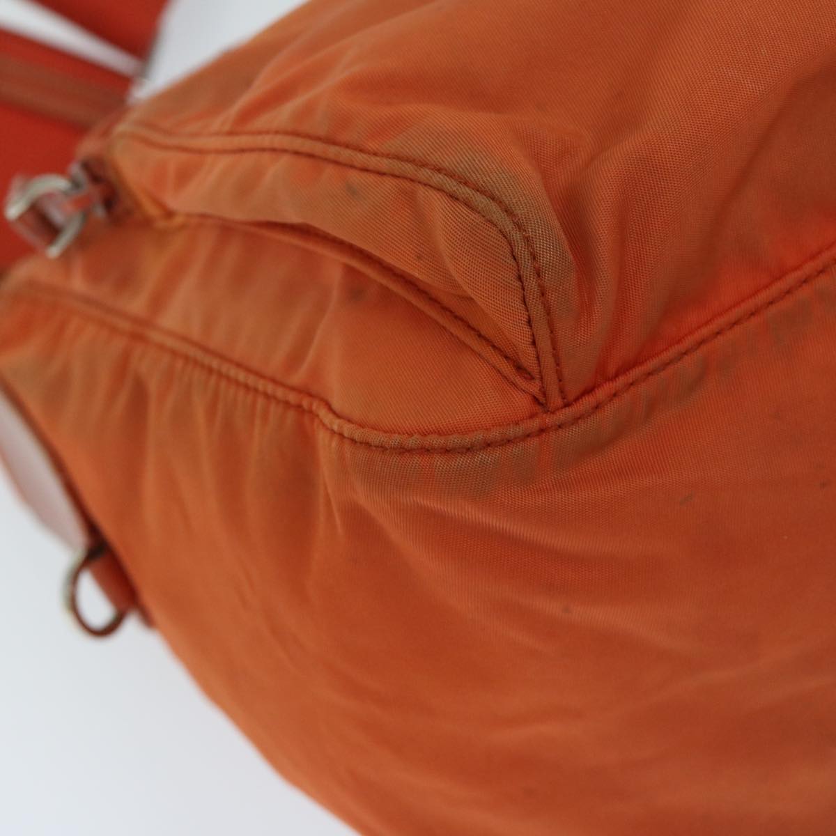 PRADA Shoulder Bag Nylon Orange Auth 69348