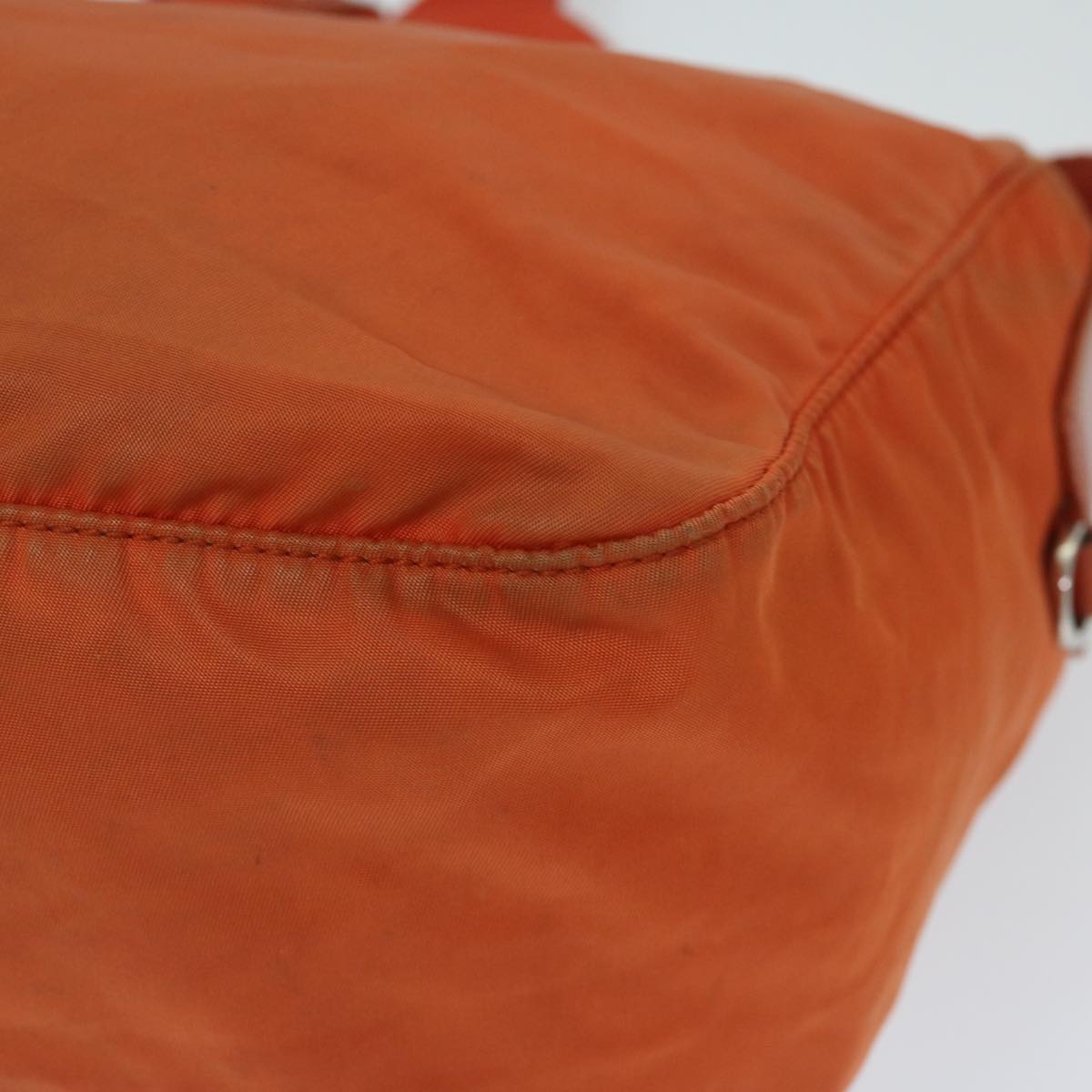 PRADA Shoulder Bag Nylon Orange Auth 69348