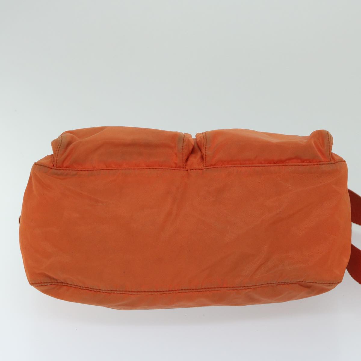 PRADA Shoulder Bag Nylon Orange Auth 69348