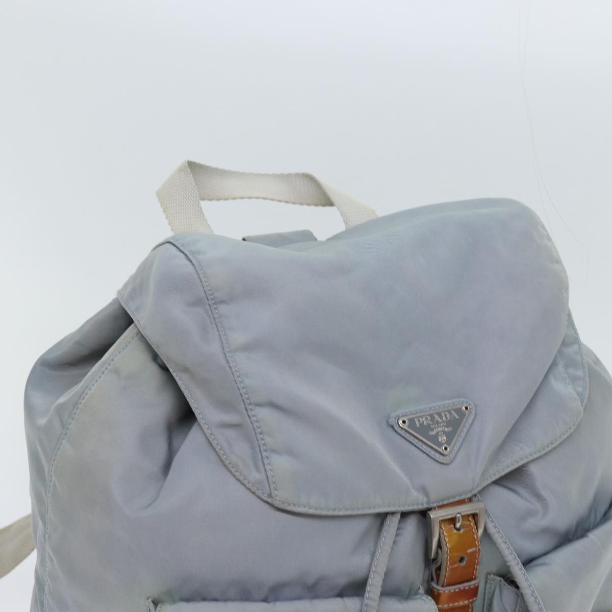 PRADA Backpack Nylon Light Blue Auth 69352