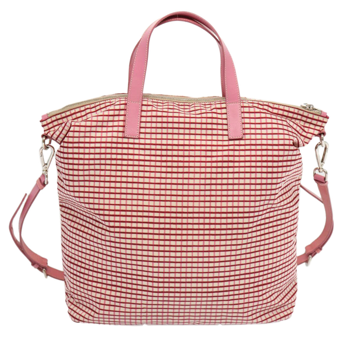 PRADA Hand Bag Nylon 2way Pink Auth 69357 - 0