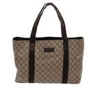 GUCCI GG Supreme Tote Bag PVC Beige 141624 Auth 69369-13