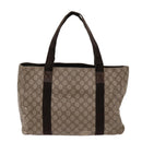 GUCCI GG Supreme Tote Bag PVC Beige 141624 Auth 69369-3