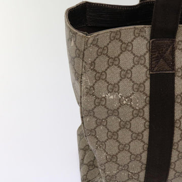 GUCCI GG Supreme Tote Bag PVC Beige 141624 Auth 69369 - 0