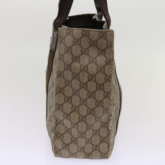 GUCCI GG Supreme Tote Bag PVC Beige 141624 Auth 69369
