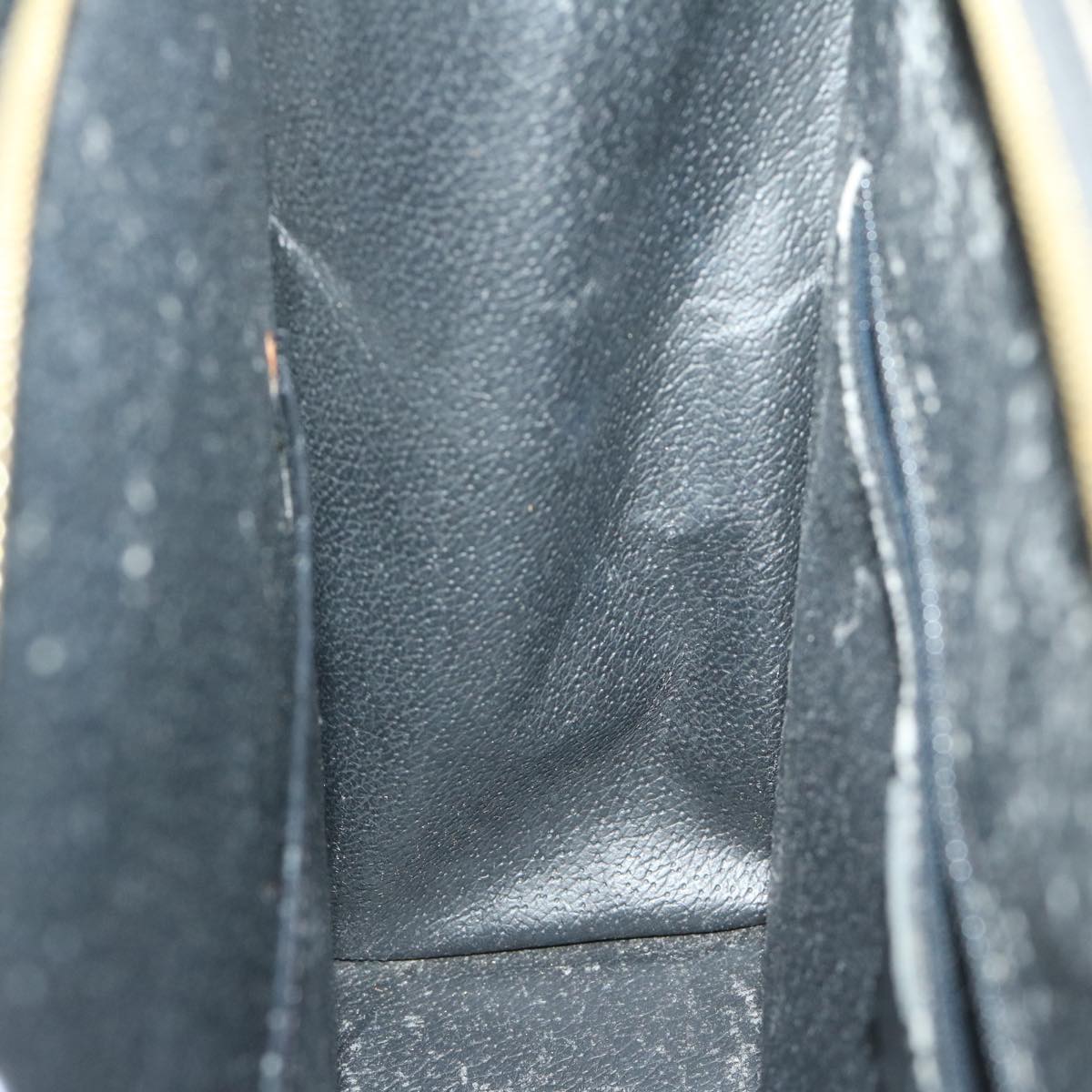 CELINE Macadam Canvas Hand Bag PVC Black Auth 69372