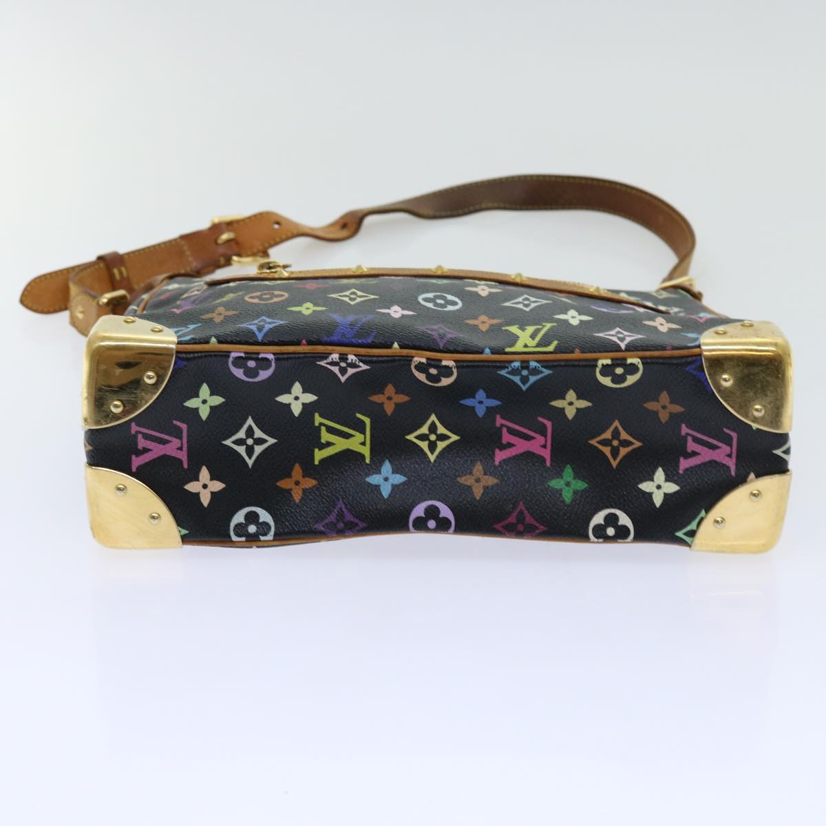 LOUIS VUITTON Monogram Multicolor Boulogne Shoulder Bag Black M92638 Auth 69390