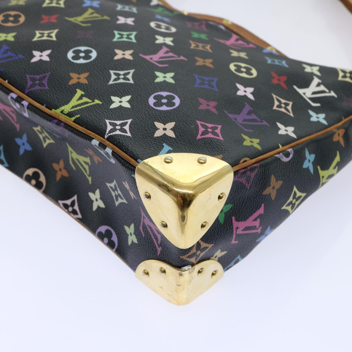 LOUIS VUITTON Monogram Multicolor Boulogne Shoulder Bag Black M92638 Auth 69390