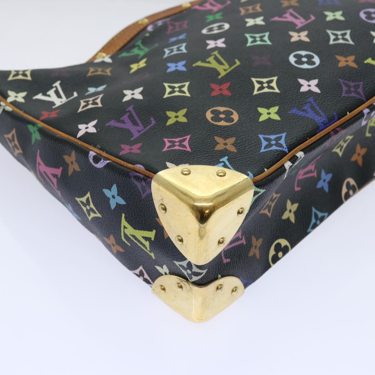 LOUIS VUITTON Monogram Multicolor Boulogne Shoulder Bag Black M92638 Auth 69390