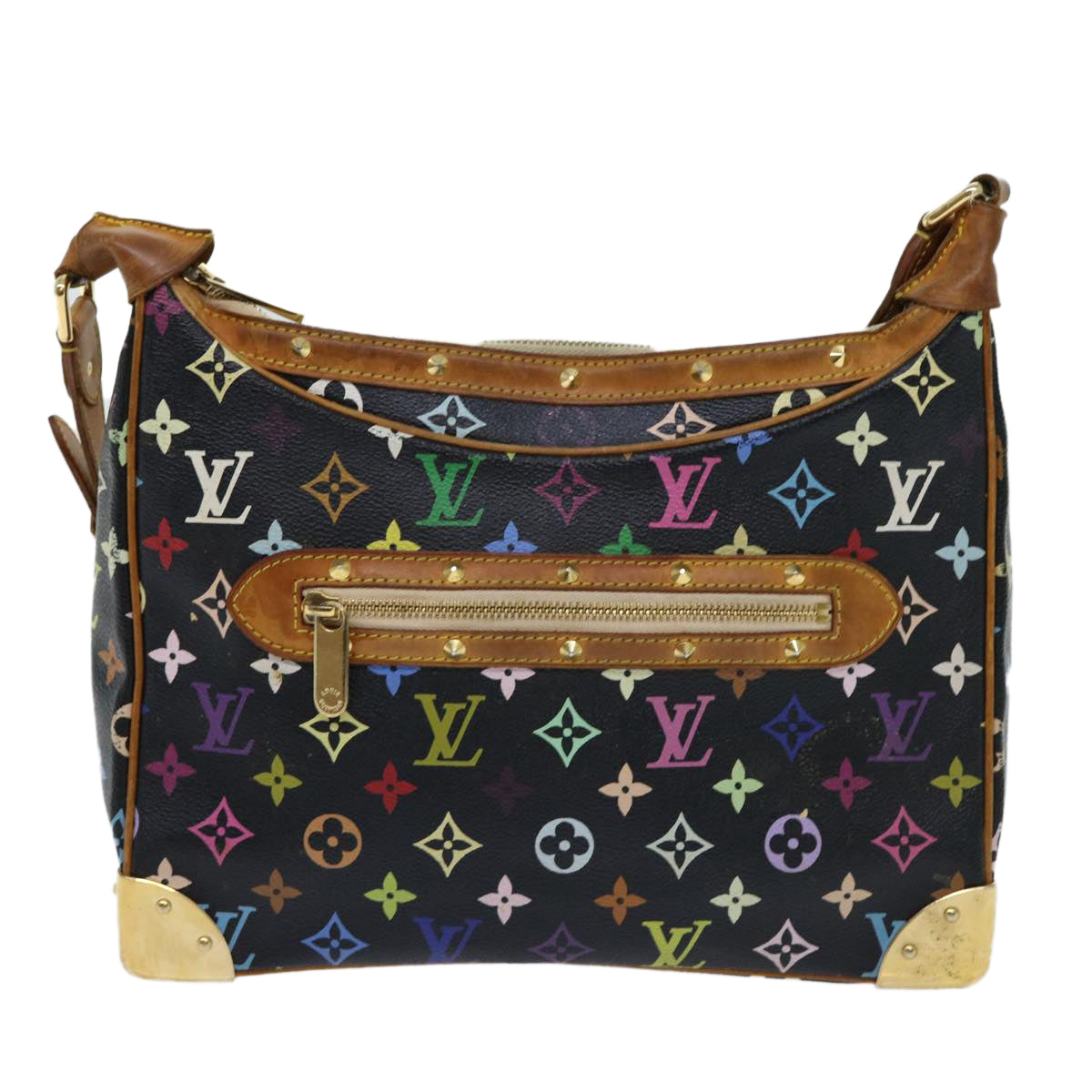 LOUIS VUITTON Monogram Multicolor Boulogne Shoulder Bag Black M92638 Auth 69390 - 0