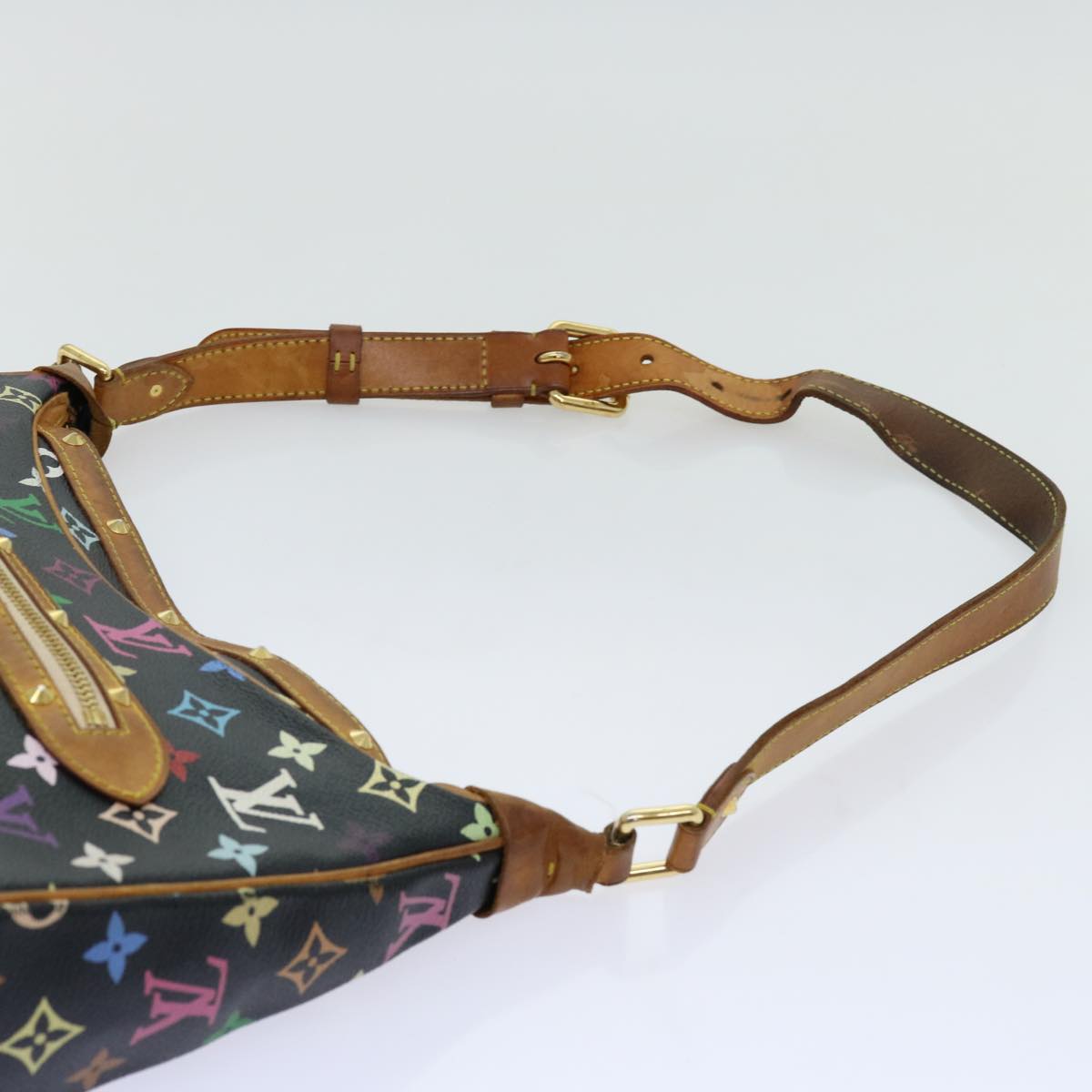 LOUIS VUITTON Monogram Multicolor Boulogne Shoulder Bag Black M92638 Auth 69390