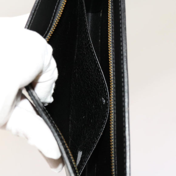 LOUIS VUITTON Epi Pochette Homme Clutch Bag Black M52522 LV Auth 69397