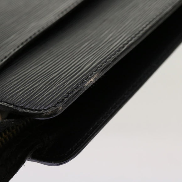 LOUIS VUITTON Epi Pochette Homme Clutch Bag Black M52522 LV Auth 69397