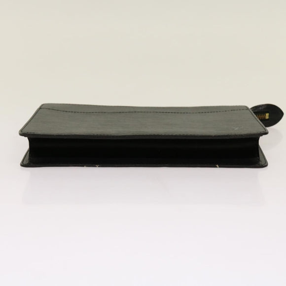 LOUIS VUITTON Epi Pochette Homme Clutch Bag Black M52522 LV Auth 69397