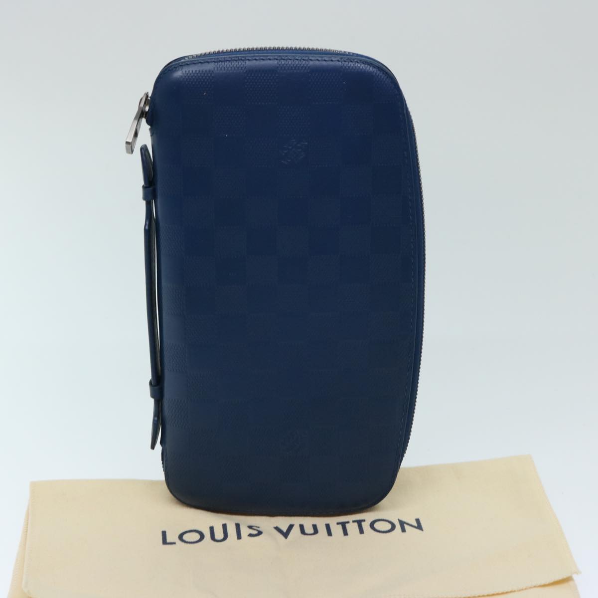 LOUIS VUITTON Damier Infini Organizer Atholl Bag Blue Neptune N41396 Auth 69401