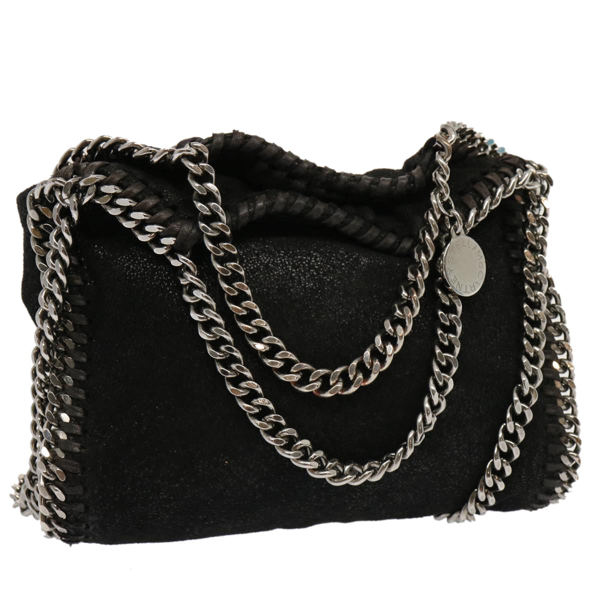 Stella MacCartney Chain Falabella Shoulder Bag Polyester 2way Black Auth 69406