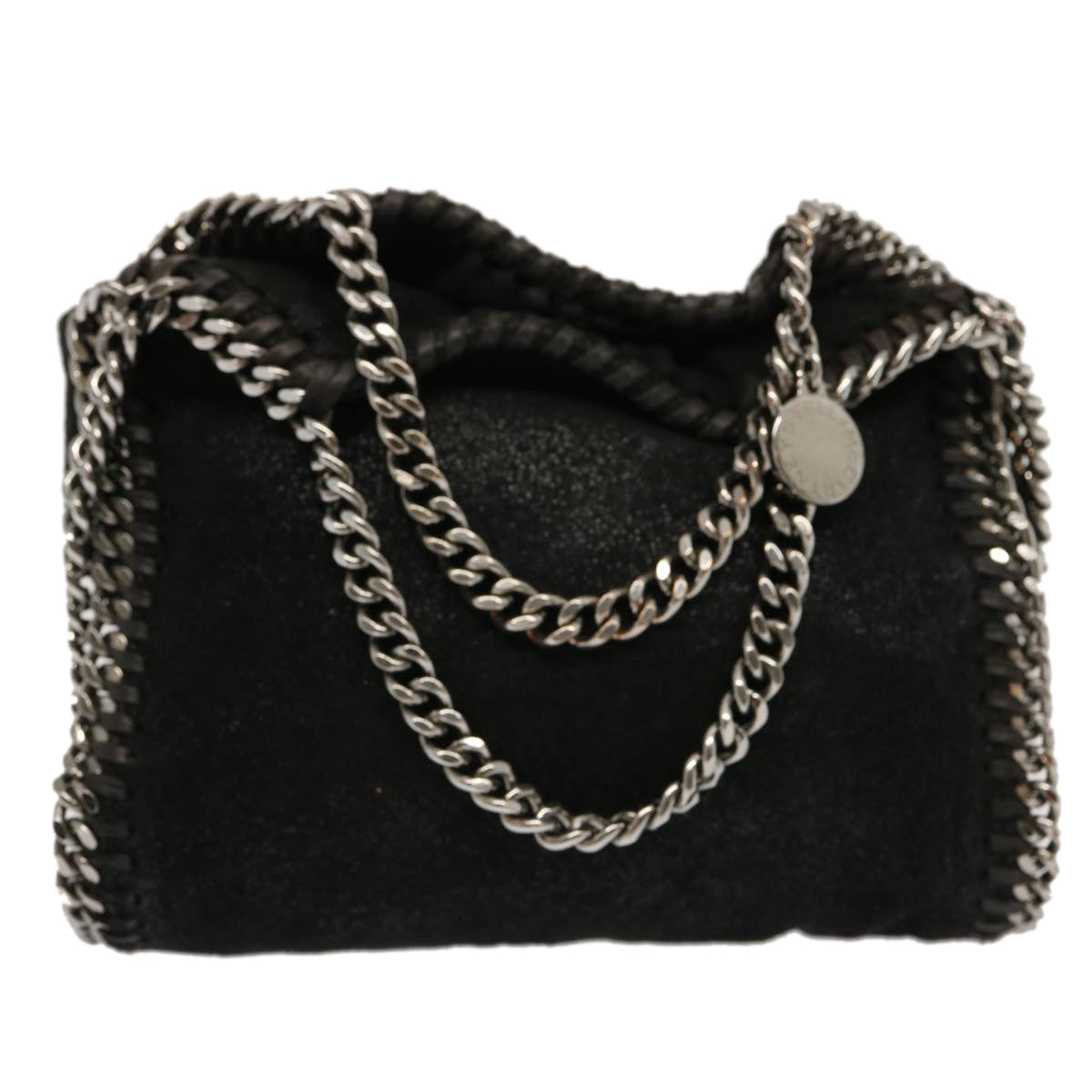 Stella MacCartney Chain Falabella Shoulder Bag Polyester 2way Black Auth 69406