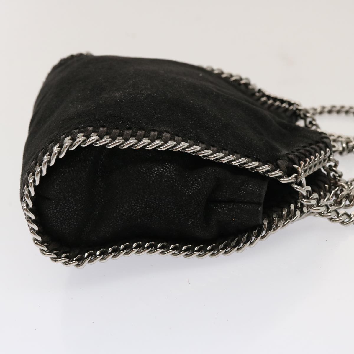 Stella MacCartney Chain Falabella Shoulder Bag Polyester 2way Black Auth 69406