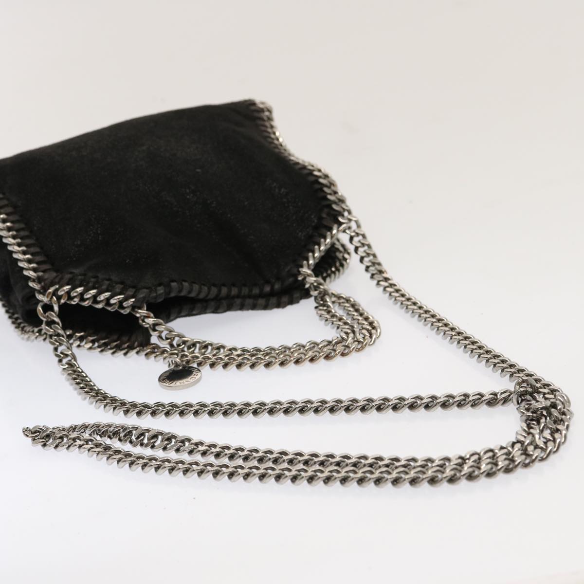 Stella MacCartney Chain Falabella Shoulder Bag Polyester 2way Black Auth 69406