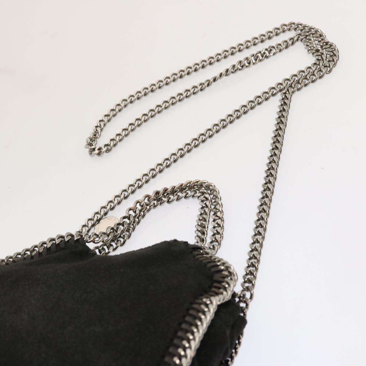 Stella MacCartney Chain Falabella Shoulder Bag Polyester 2way Black Auth 69406