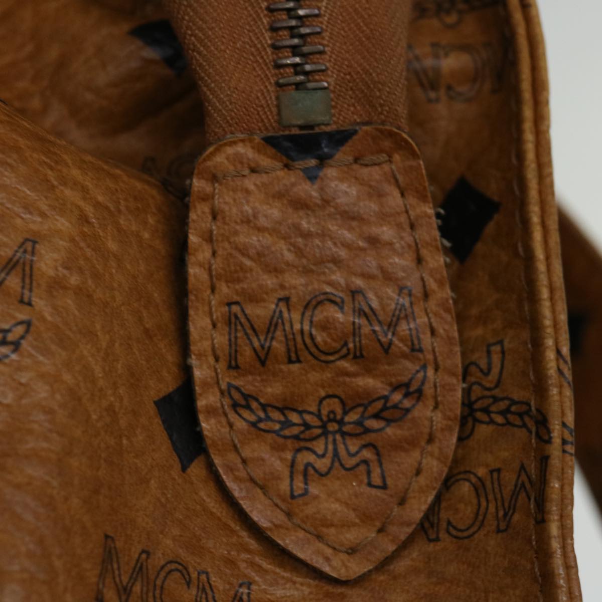 MCM Vicetos Logogram Tote Bag PVC Brown Auth 69447