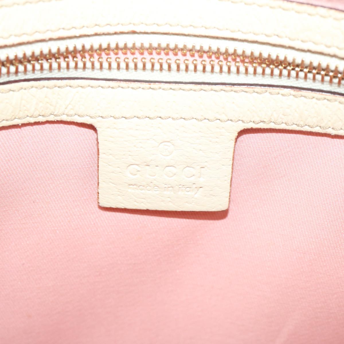 GUCCI GG Canvas Sherry Line Shoulder Bag Khaki Pink 144388 Auth 69452