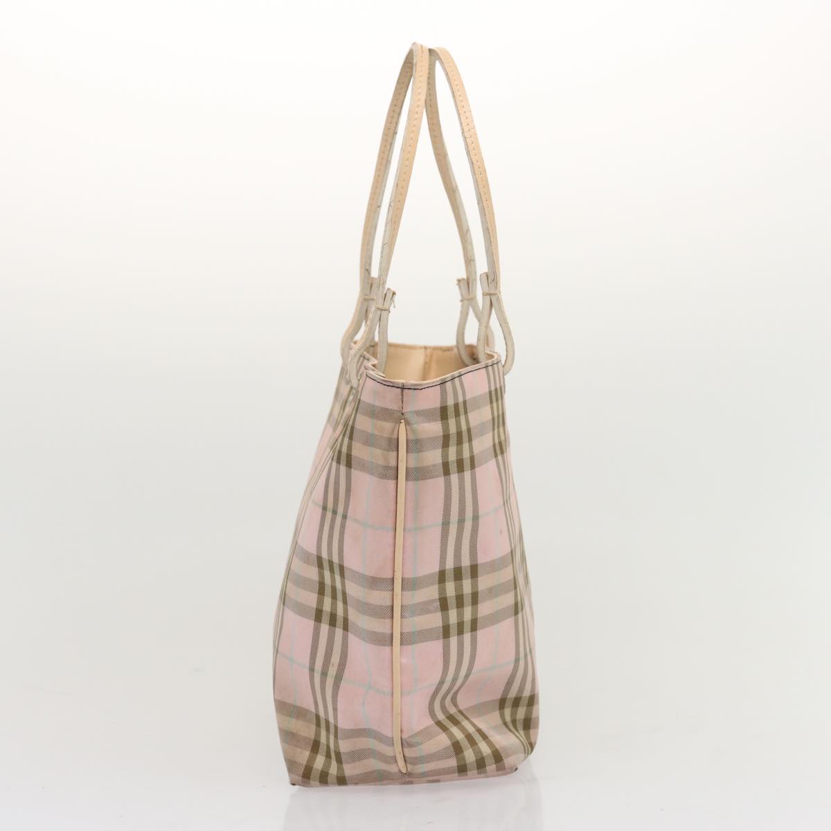 BURBERRY Nova Check Tote Bag Nylon Pink Auth 69457