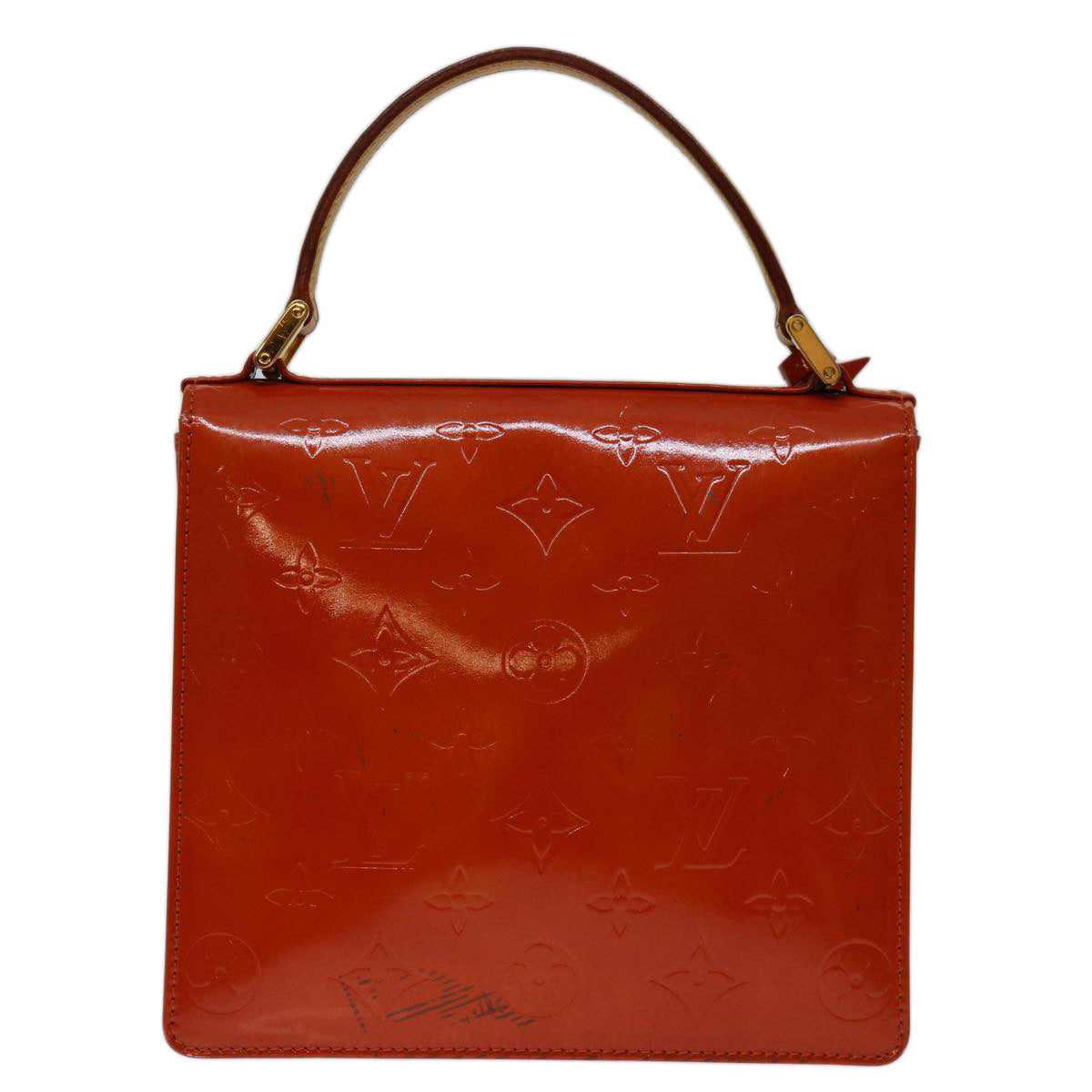 LOUIS VUITTON Monogram Vernis Spring Street Hand Bag Red M91135 LV Auth 69489 - 0