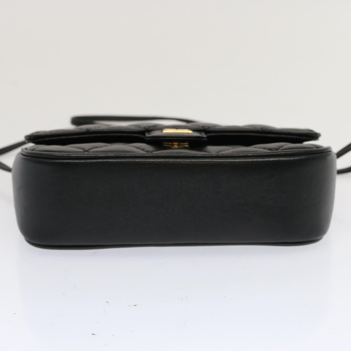 GIVENCHY Hand Bag Leather 2way Black Auth 69502A