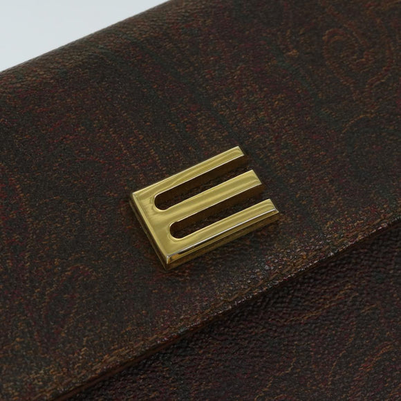 ETRO Handtasche PVC Leder 2-Wege Braun Original 69510