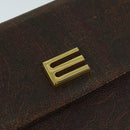 ETRO Hand Bag PVC Leather 2way Brown Auth 69510-17