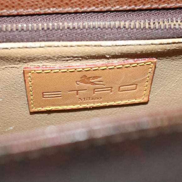 ETRO Handtasche PVC Leder 2-Wege Braun Original 69510