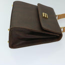 ETRO Hand Bag PVC Leather 2way Brown Auth 69510-3